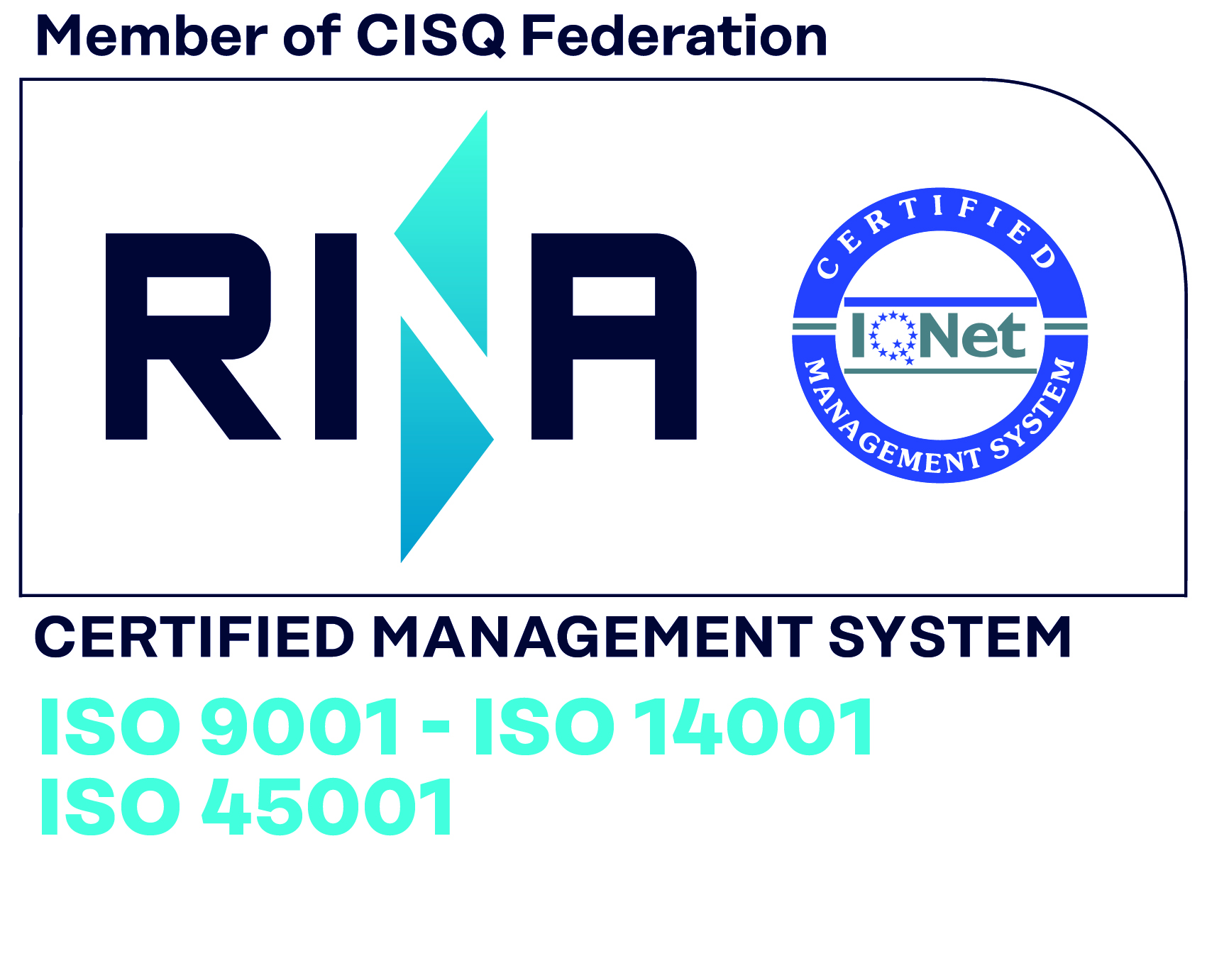 ISO 9001 ISO 14001 ISO 45001 col